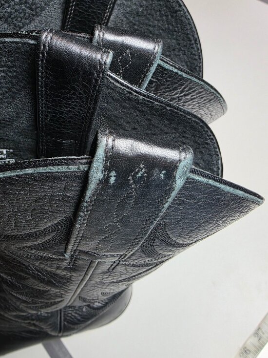 Ariat Mens Heritage Western R Toe Black Deertan Leather Cowboy Boots Sz 10.5 D main image 14